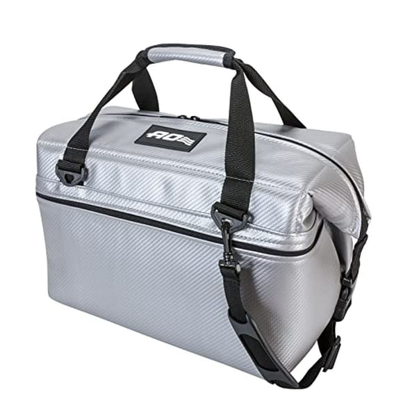 AO Coolers Carbon Soft Cooler with High-Density Insulation, Silver, 24-Can