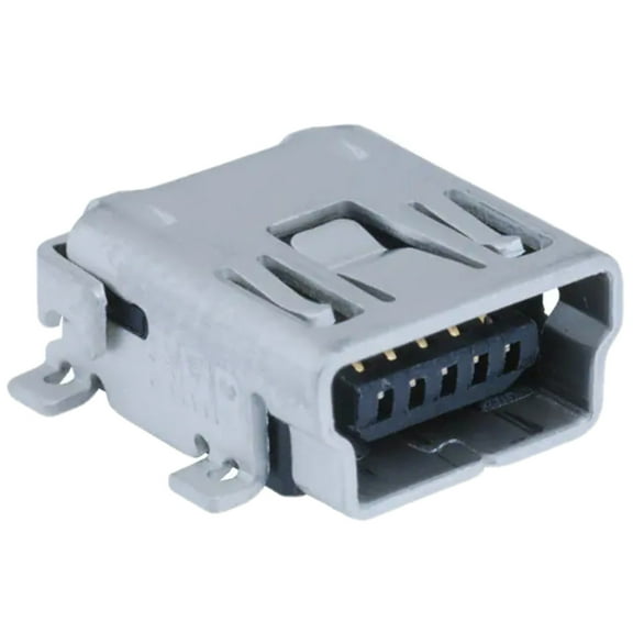 1734035-2 Connector Receptacle USB2.0 Mini B 5 Position Surface Mount, Right Angle :RoHS, Cut Tape