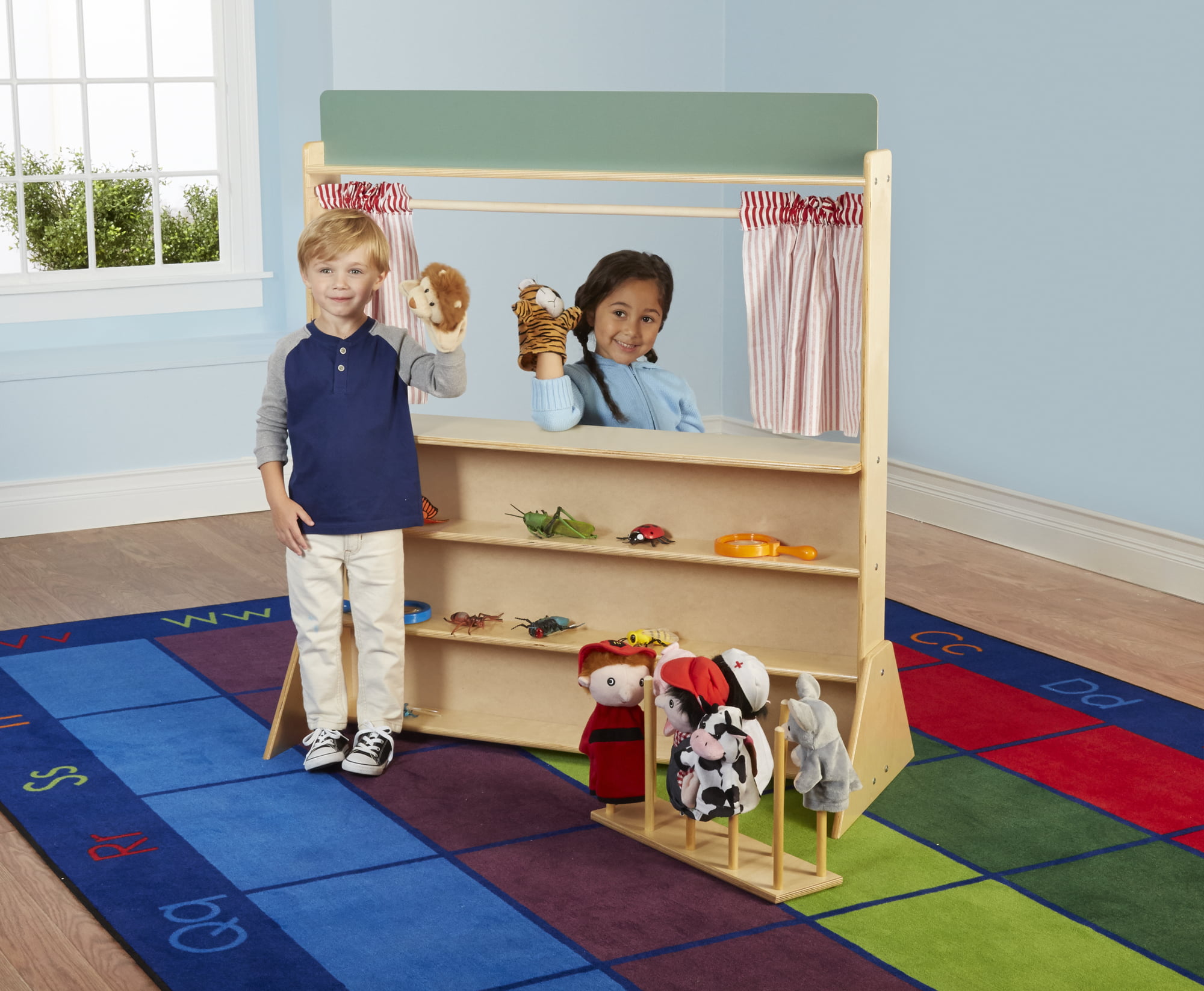 Childcraft Deluxe Play Store and Puppet Theatre, 47-3/4 x 14-1/2 x 49