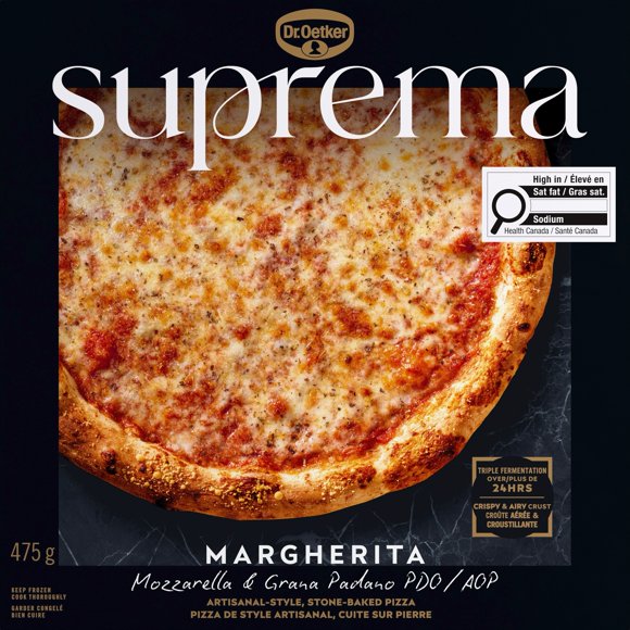 Dr. Oetker Suprema Margherita Pizza surgelée Napolitaine - 475G Suprema - 475G Margherita