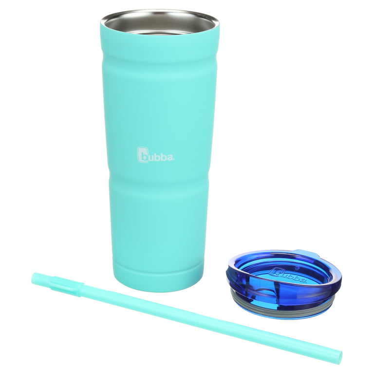 bubba Envy S Stainless Steel Tumbler Straw Teal, Lid Blue , Cup Teal, 24 Fl  Oz
