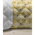 thumbnail image 3 of Yellow Bird Down Alternative Comforter, Vintage Inspired Avian Pattern with Dahlias Chrysanthemum and Titmouse, Microfiber Quilt for All Season, 5 Sizes, Fawn and Multicolor, by Ambesonne, 3 of 3