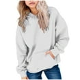 thumbnail image 2 of Ccpelsie Girls Sweatshirt - Casual Athletic Hooded Sweatshirt - Lightweight Fleece Pullover Graphic Hoodies for Girls(Light Gray,3-4 Years), 2 of 5