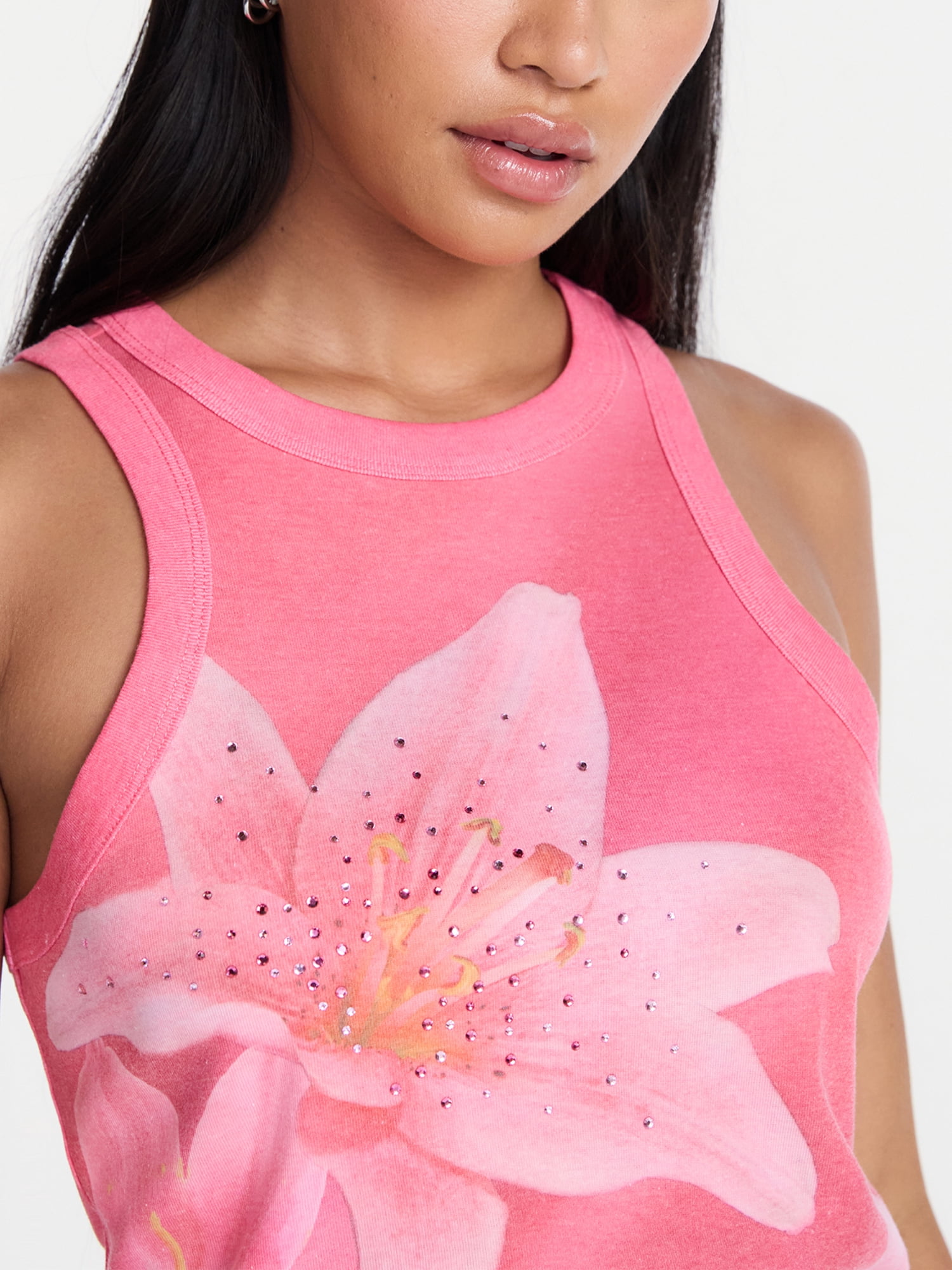 Madden NYC Women's Rhinestone Tank Top, Sizes XXS-XXL