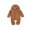 Khaki, variant on ZIYIXIN Baby Girls Boys Onesies Winter Warm Romper Front Single Breasted Hooded Sweater Jumpsuit Coffee 12-18 Months