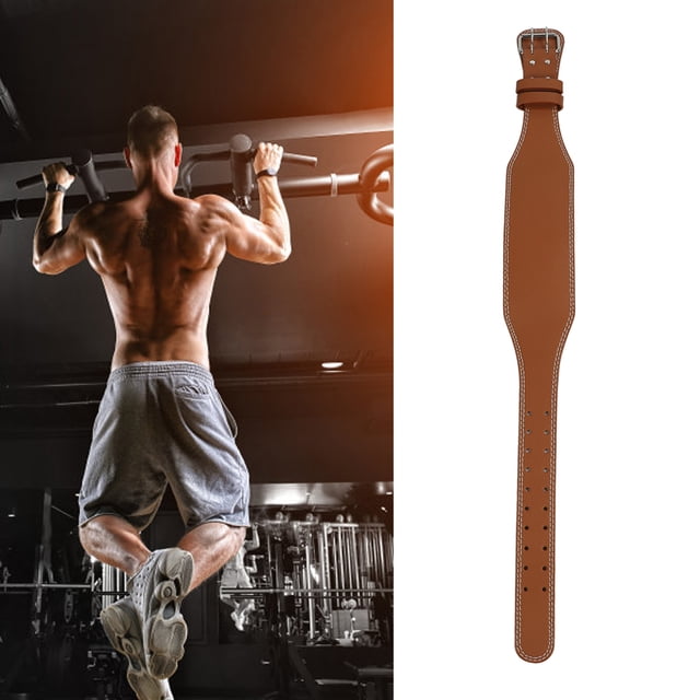 Ceinture d'Haltérophilie, Ceinture d'Haltérophilie en Cuir Ajustable pour l'Entraînement de Force Brun