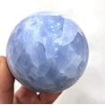 thumbnail image 3 of Nvzi 1pc 60mm - 70mm Natural Aquamarine Crystal Sphere Balls Beautiful Kyanite Crystal Ball for Decorative, 3 of 5