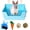 Blue, variant on Pink Extra Large Small Pet Litter Box for Rabbits Guinea Pigs Rats and Chinchillas