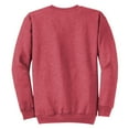 thumbnail image 6 of Yellow Rooster Men's Core Fleece Classic Crewneck Sweatshirt Heather Red 4XL, 6 of 6