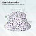 thumbnail image 6 of Disketp Lavender Bicycle Print Reflective Bucket Hat Beach Hat Summer Travel Sun Hats Fisherman Cap, 6 of 8