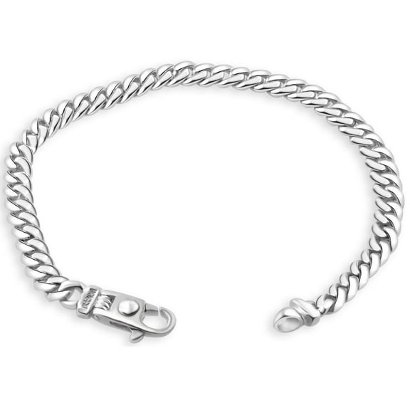 Pompeii Men's Cuban 14k Gold (24gram) or Platinum (45gram) 6mm Link Bracelet 8.5" (,)