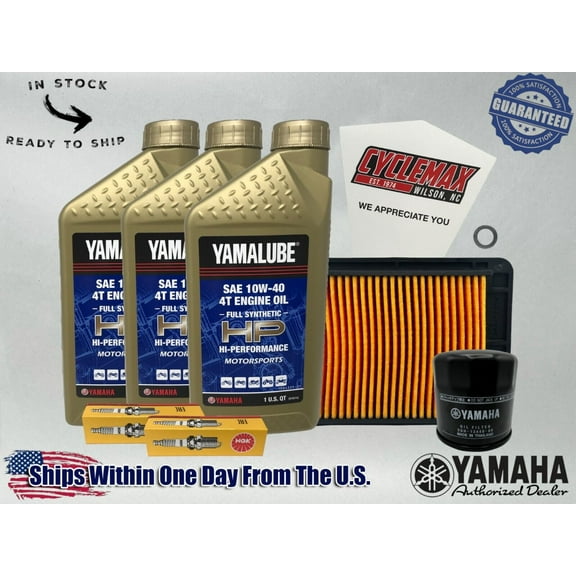 Cyclemax Full-Synthetic Yamalube Tune-Up Kit fits 2021-2024 Yamaha MT-03