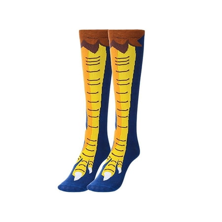 

sdghg Chicken Feet Stockings Women Funny Knee Thigh High Socks Novelty Pattern Athletic Socks for Women Girls