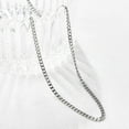 thumbnail image 3 of 10 pc Non-Tarnish 304 Stainless Steel Curb Chain Necklaces with Lobster Claw Clasp Stainless Steel color 23.62 inch(60cm), 3 of 4
