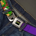 thumbnail image 2 of Nickelodeon Belt, Seatbelt Buckle Belt, Ninja Turtles Action Poses Team Turtles, Youth 22 to 32 Inches, 2 of 9