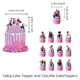 thumbnail image 3 of 2025 New 46 PCS Exquisite Kpop Demon Hunters Party Supplies, Birthday Decorations Set Include Banner, Balloons, Cake Topper, Cupcake Toppers for Kids Huntrix Theme Party, Surprise for Boys Girls Fans, 3 of 6