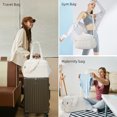 thumbnail image 4 of QYMHOODS Waterproof Travel Duffel Bag with Multi-Pockets and Luggage Strap,White, 4 of 6