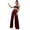 Wine, variant on Babysbule Womens Wide Leg Winter Pants Women's Fashion Elegant High Waist Pants Trousers Flare Zipper Pants