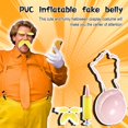 thumbnail image 2 of Funny Inflatable Fake Belly & Beard Costume Kit, PVC Bloat Pregnant Belly Prop for Halloween Cosplay, Pranks, Role Playing, Parties, One Size Fits Most, 2 of 8