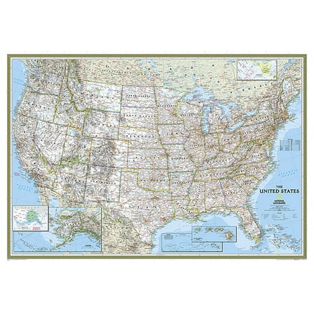 National Geographic Reference Map National Geographic United States Wall Map - Classic (43.5 X 30.5 In), (Paperback)