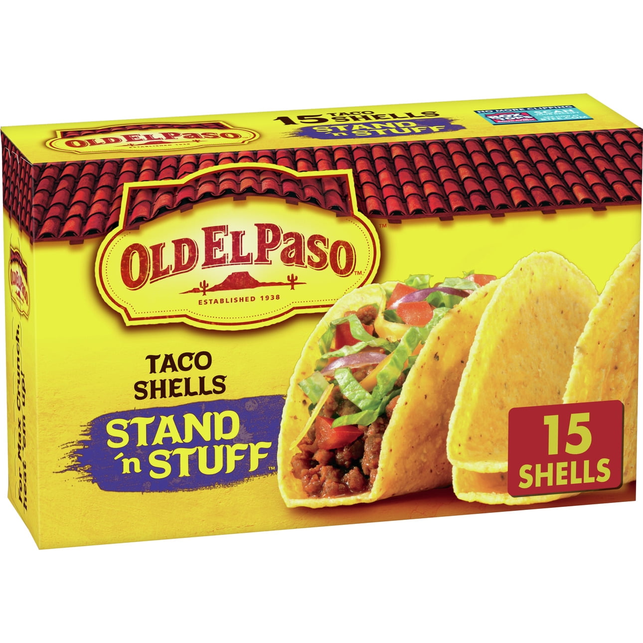 Old El Paso Stand 'N Stuff Taco Shells, Gluten Free, 15-count