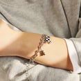thumbnail image 2 of Double Layer Stainless Steel Necklace Fashion Black and White Plaid Bear Charm Bracelet for Men, YQZIYOU, 2 of 6