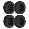 thumbnail image 4 of 4 UNIDS 1/10 Ruedas RC Alta Resistencia a la Abrasión Fuerte Amortiguación Neumáticos de Goma RC Neumáticos RC con Tuercas para Coche Deportivo 1/10 Negro, 4 of 10