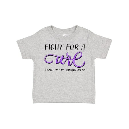 

Inktastic Fight for a Cure Alzheimer s Awareness Purple Ribbon Gift Toddler Boy or Toddler Girl T-Shirt