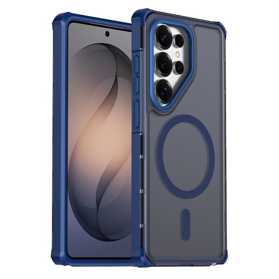 for Samsung Galaxy S24 Ultra Stylish Case, Compatible with Magsafe Translucent Matte Cases Military Grade Shockproof Military Grade Protection Phone Cover for Samsung Galaxy S24 Ultra - Blue