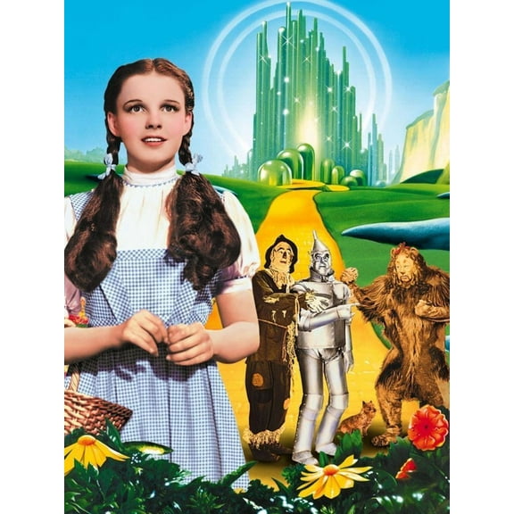 The Wizard of Oz DIY Full Drill Diamond Dots Paintings Picture Arts Craft for Home Wall Art Decor, 12x16 Inch Dorothy DIY Paint by Numbers for Adults Beginner