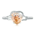 thumbnail image 5 of Jewelrypalace Honey Bee 3.3ct Heart Shape Orange Morganite Color Cubic Zirconia Ring for Women, 14K White Gold Plated 925 Sterling Silver Promise Rings for Her, CZ Gemstone Jewelry Sets P, 5 of 6