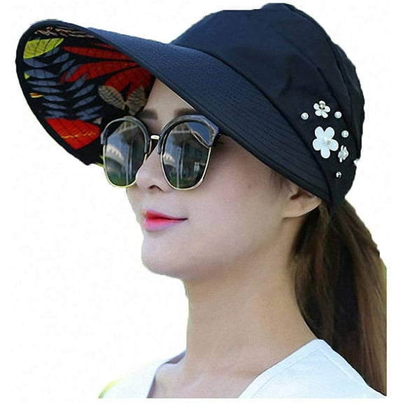 Women's Sun Visor Hats-Headband,Dual Purpose Summer Beach Visor Cap hat