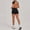 Black, variant on Workout Jumpsuits for Women Romper Open Back Short Sleeve Sexy Workout Bodysuit for Gym