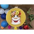 thumbnail image 3 of Kit de bordado para principiantes adultos - Amarillo Con tela con diseños de gatos - Hilos de colores, agujas, aros e instrucciones, 3 of 5