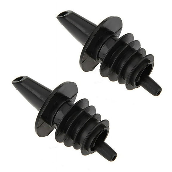 10Pcs Plastic FreeFlow Liquor Spirit Bottle Pourer Bar Wine Cocktail Drinks,10xNon- Plastic Pourers,black