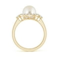 thumbnail image 2 of ANGARA South Sea Cultured Pearl Halo Engagement Ring in 14K Yellow Gold for Women | June Birthstone, Birthday, Anniversary, Jewelry Gift for Women | Pearl Ring, 2 of 9
