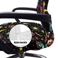 thumbnail image 5 of POLERO Skull and Moon Pattern Office Computer Chair Seat Covers, Removable Computer Chair Slipcovers Anti Slip One Piece Office Chair Seat Cover for Workspace, 5 of 7