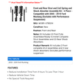 thumbnail image 2 of Front and Rear Strut and Coil Spring and Shock Absorber Assembly Kit - 4 Piece - Compatible with 2005 - 2010 Ford Mustang (Excludes with Performance Suspension) 2006 2007 2008 2009, 2 of 2
