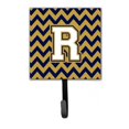 thumbnail image 1 of Letter R Chevron Navy Blue & Gold Leash or Key Holder, 1 of 1