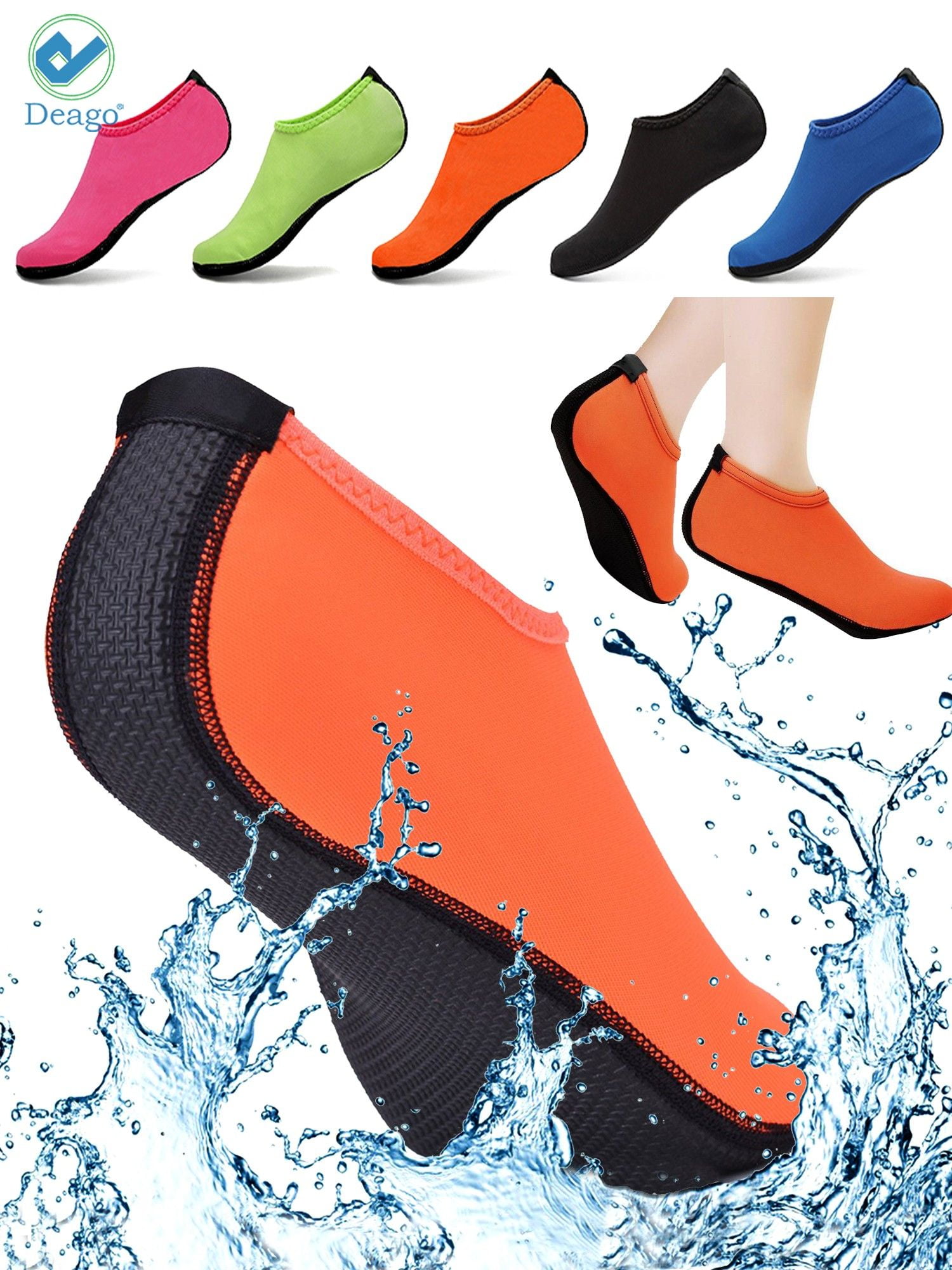 Deago Water Sports Skin Socks Beach Swim Barefoot Shoes Quick-Dry Aqua ...
