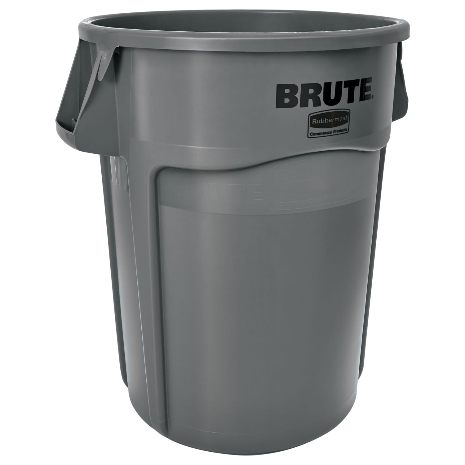 Rubbermaid 32 gal Gray Brute Garbage Can, Heavy-Duty, Reinforced