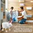 thumbnail image 3 of SoundCritter 12" Kid's Furniture Plush Animal Stool w/ Built-in Speaker, Ottoman Seat Footstool, Bunny, 3 of 6