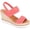 Coral, variant on by Kenneth Cole Womens Elyssa Two-Band Suede Platforms Espadrilles
