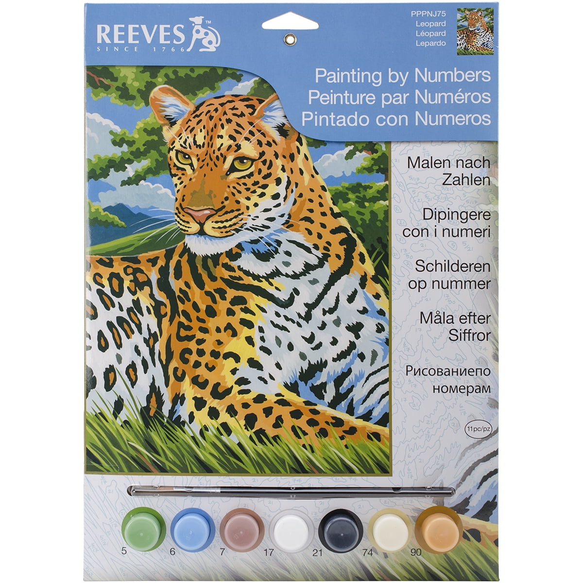 Junior Paint By Number Kit 9"X12"Leopard