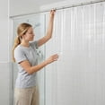 thumbnail image 7 of Bathroom Shower Curtain - Waterproof Plastic Shower Curtain Premium PEVA Non-Toxic with Rust Proof Grommets Clear 380g Heavy Duty Bathroom Accessories 72x72 with soft texture, 7 of 7