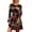 Black, variant on Fashion Ensemble by Attire for Casual Home and Event Wear Bohemian Festival Dress with Floral Pattern