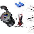 thumbnail image 4 of Cargador de automóvil USB PD y QC3.0 de doble toma de carga con interruptor de voltímetro 12 V / 24 V para motocicletas, UTV, RV, 4 of 5