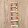 thumbnail image 3 of Ladder Bird Toy Creative Funny Bead Design Wooden Parrot Chew Toy Bird Swing Toy, 3 of 10
