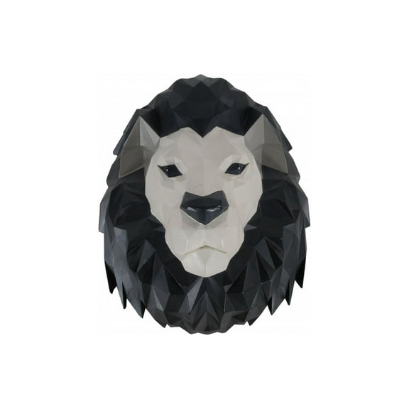 11.5" x 9.5" x 14" Origami Lion Head Wall Decoration