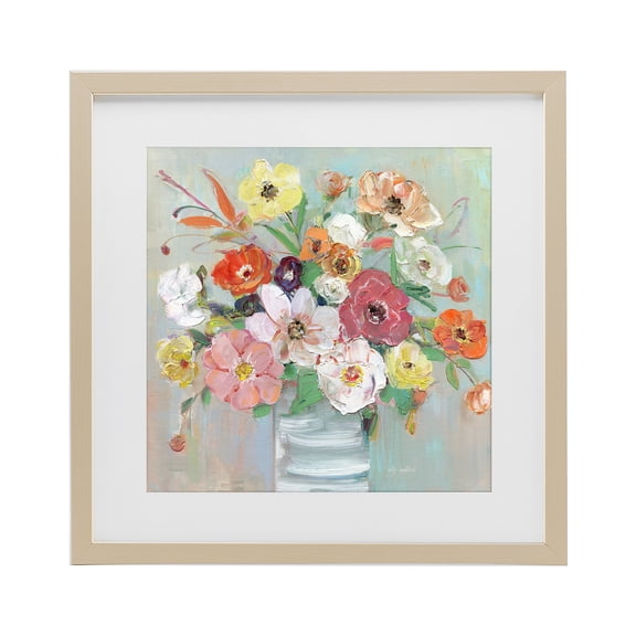 Stupell Industries French Country Energetic Blossom Bouquet Birch Framed Print Under Glass, 13 x 13, by Sally Swatland